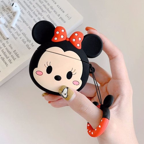 Microsonic AirPods Pro Kılıf Cartoon Figürlü Silikon Minnie Mouse