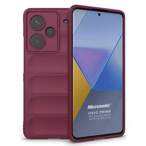 Microsonic Xiaomi Redmi Note 13 Pro Plus 5G Kılıf Oslo Prime Bordo