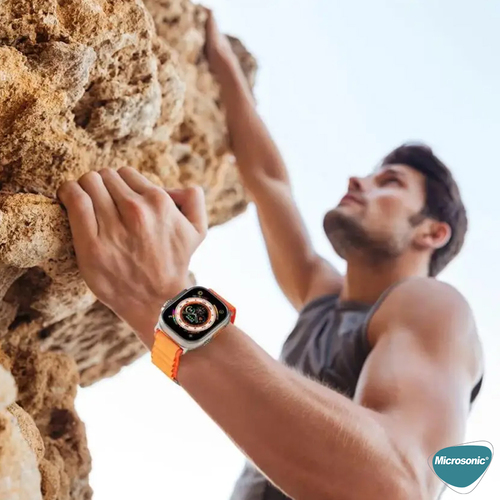 Microsonic Apple Watch SE 3 40mm Kordon Alps Spin Turuncu