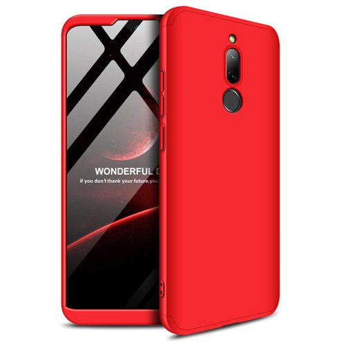 Microsonic Xiaomi Redmi 8 Kılıf Double Dip 360 Protective Kırmızı