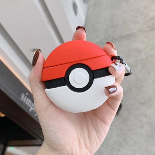 Microsonic AirPods Pro Kılıf Cartoon Figürlü Silikon Pokeball