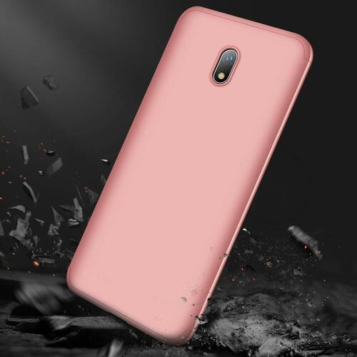 Microsonic Xiaomi Redmi 8A Kılıf Double Dip 360 Protective Rose Gold