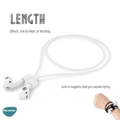 Microsonic Airpods 4.Nesil / ANC Manyetik Mıknatıslı Kulaklık İpi Turkuaz