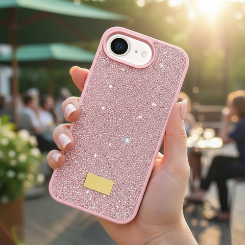 Microsonic Apple iPhone 16e Kılıf Cosmic Shine Pembe