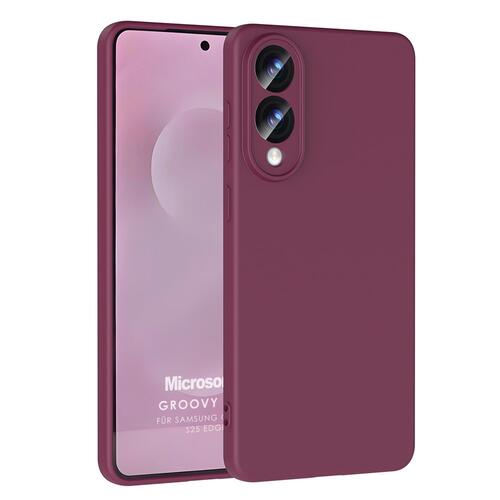 Microsonic Samsung Galaxy S25 Edge Kılıf Groovy Soft Mor