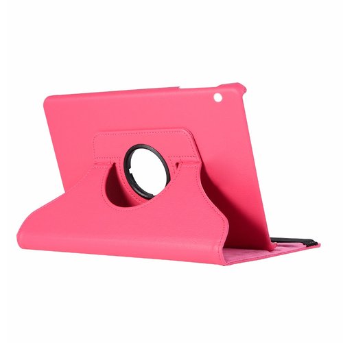 Microsonic Huawei MediaPad T5 10'' Kılıf 360 Rotating Stand Deri Koyu Pembe