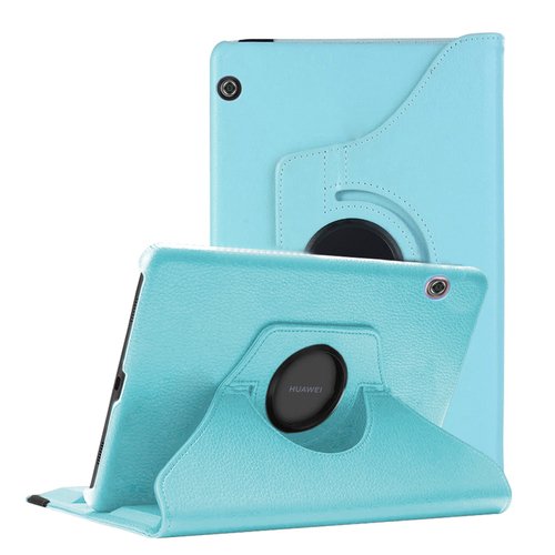 Microsonic Huawei MediaPad T5 10'' Kılıf 360 Rotating Stand Deri Mavi