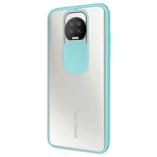 Microsonic Infinix Note 7 Kılıf Slide Camera Lens Protection Turkuaz