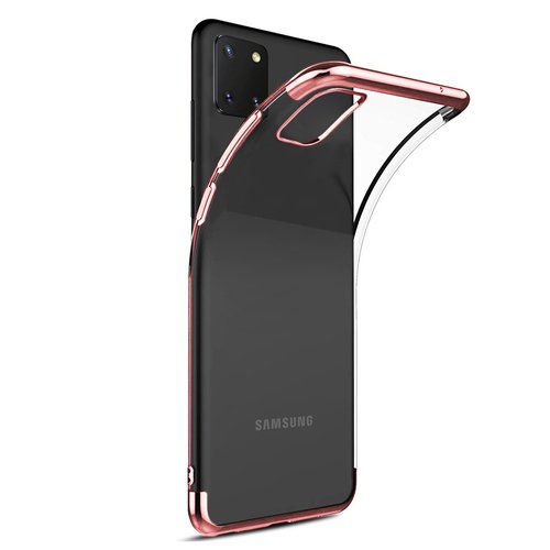 Microsonic Samsung Galaxy A81 Kılıf Skyfall Transparent Clear Rose Gold