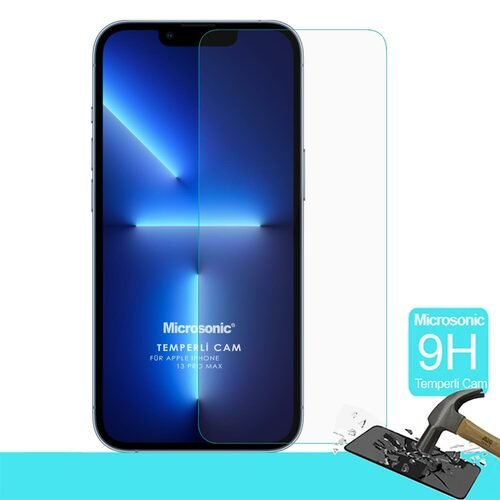 Microsonic Apple iPhone 13 Pro Max Tempered Glass Cam Ekran Koruyucu