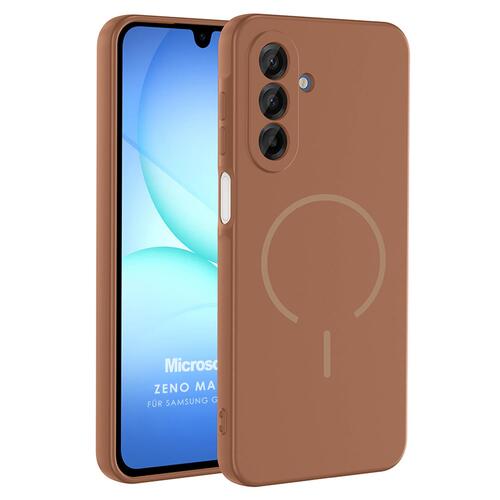 Microsonic Samsung Galaxy A16 Kılıf Zeno MagSafe Kahverengi