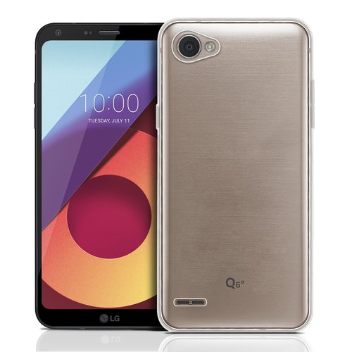 Microsonic LG Q6 Kılıf Transparent Soft Beyaz