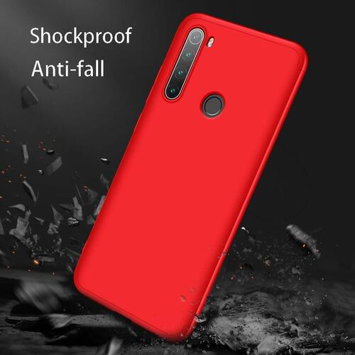 Microsonic Xiaomi Redmi Note 8 Kılıf Double Dip 360 Protective Kırmızı