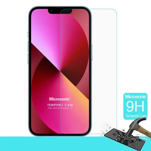 Microsonic Apple iPhone 13 Tempered Glass Cam Ekran Koruyucu