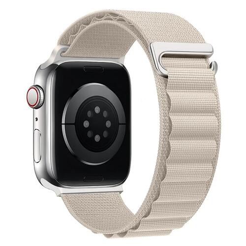 Microsonic Apple Watch SE 3 40mm Kordon Alps Spin Bej