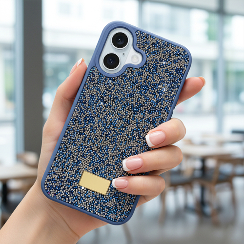 Microsonic Apple iPhone 16 Kılıf Cosmic Shine Lacivert