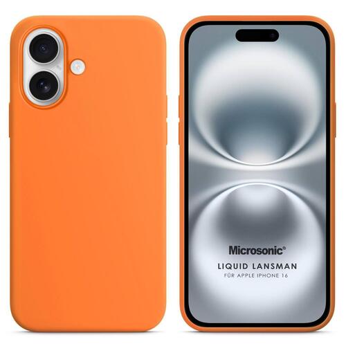 Microsonic Apple iPhone 17 Kılıf Liquid Lansman Silikon Turuncu