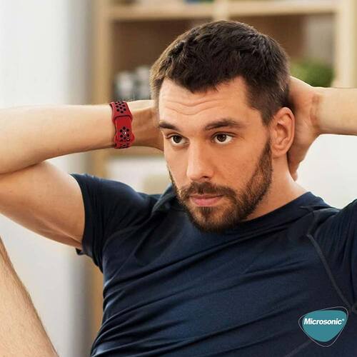 Microsonic Apple Watch Ultra 3 Kordon Rainbow Band Gri Yeşil