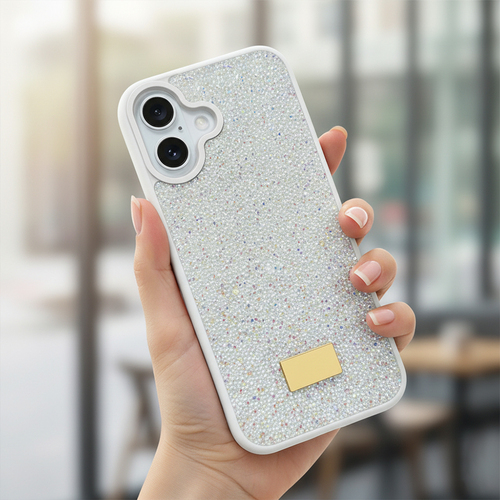 Microsonic Apple iPhone 16 Kılıf Cosmic Shine Beyaz