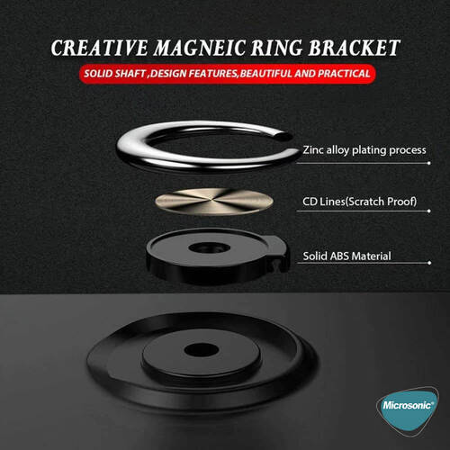 Microsonic OnePlus Nord N10 5G Kılıf Kickstand Ring Holder Lacivert