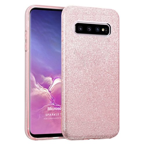 Microsonic Samsung Galaxy S10 Kılıf Sparkle Shiny Rose Gold