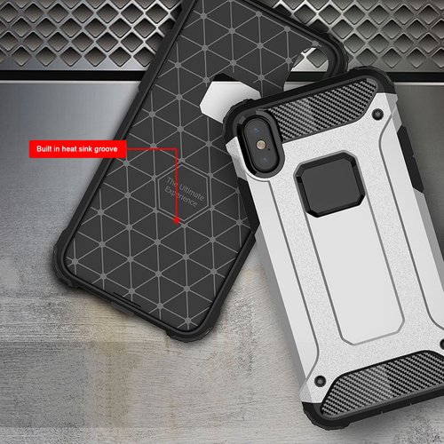 Microsonic Apple iPhone X Kılıf Rugged Armor Siyah