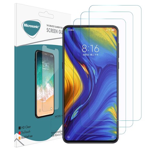 Microsonic Xiaomi Mi Mix 3 Ekran Koruyucu Nano Cam (3'lü Paket)