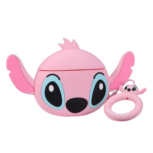 Microsonic AirPods 3. Nesil Kılıf Cartoon Figürlü Silikon Stitch Pembe