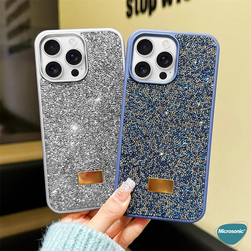 Microsonic Apple iPhone 15 Pro Kılıf Cosmic Shine Koyu Gri