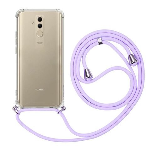 Microsonic Huawei Mate 20 Lite Kılıf Neck Lanyard Lila