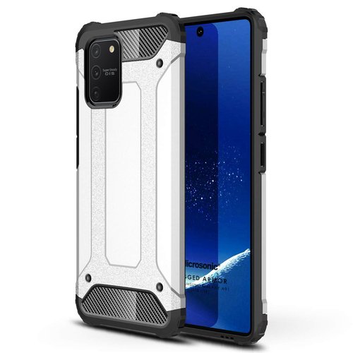 Microsonic Samsung Galaxy S10 Lite Kılıf Rugged Armor Gümüş