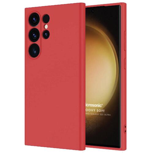 Microsonic Samsung Galaxy S25 Ultra Kılıf Groovy Soft Kırmızı