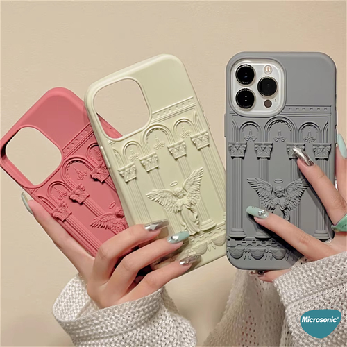 Microsonic Apple iPhone 17 Kılıf Praying Angel Gri