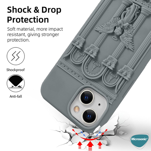 Microsonic Apple iPhone 17 Kılıf Praying Angel Gri