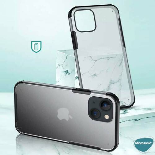 Microsonic Apple iPhone 13 Mini Kılıf Frosted Frame Kırmızı