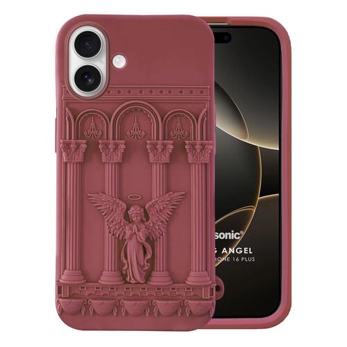 Microsonic Apple iPhone 17 Kılıf Praying Angel Bordo