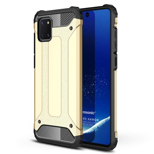 Microsonic Samsung Galaxy Note 10 Lite Kılıf Rugged Armor Gold