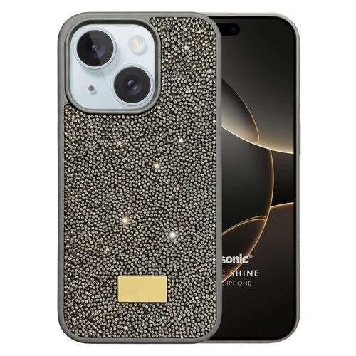 Microsonic Apple iPhone 15 Kılıf Cosmic Shine Koyu Gri