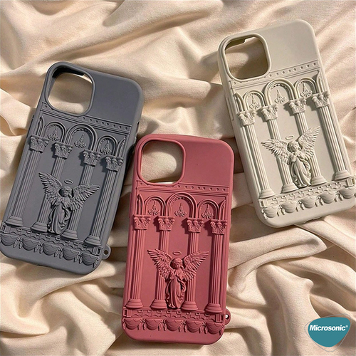 Microsonic Apple iPhone 17 Kılıf Praying Angel Bej