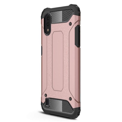 Microsonic Samsung Galaxy A01 Kılıf Rugged Armor Rose Gold