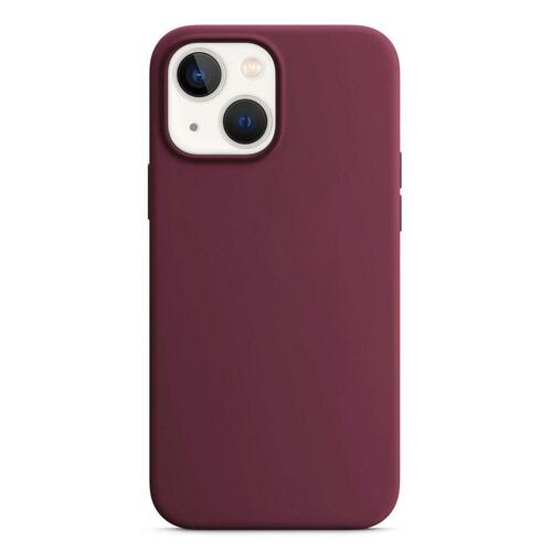 Microsonic Apple iPhone 13 Kılıf Liquid Lansman Silikon Bordo