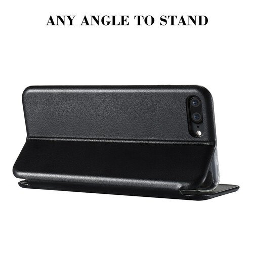 Microsonic Apple iPhone 8 Kılıf Ultra Slim Leather Design Flip Cover Gümüş