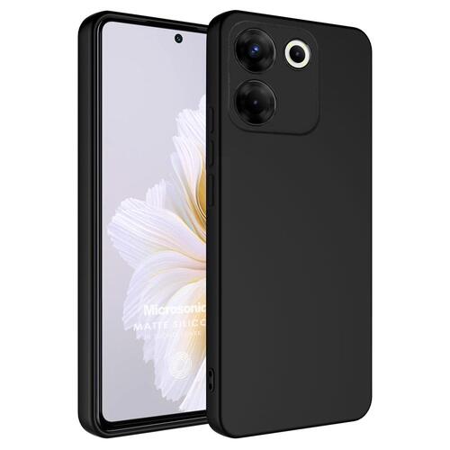 Microsonic Matte Silicone TECNO Camon 20 Kılıf Siyah