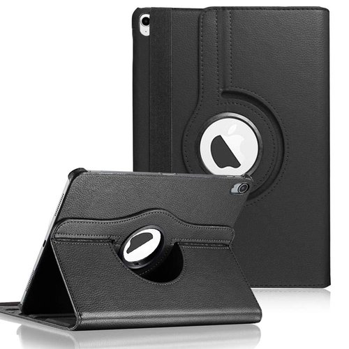 Microsonic Apple iPad Air 13 2024 Kılıf (A2898-A2899) 360 Rotating Stand Deri Siyah