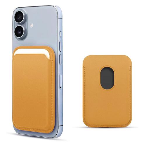 Microsonic Apple iPhone 17 Leather Wallet MagSafe Sarı