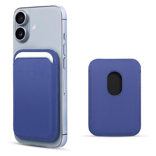Microsonic Apple iPhone 17 Leather Wallet MagSafe Mavi