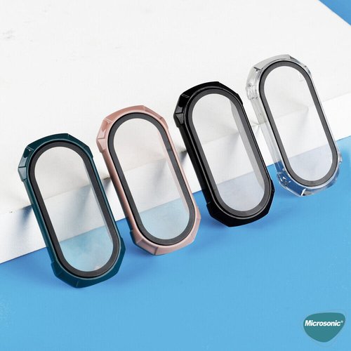 Microsonic Xiaomi Mi Band 8 Kılıf Darbeye Dayanıklı Clear Premium Slim WatchBand Şeffaf