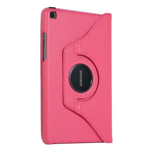 Microsonic Samsung Galaxy Tab A7 T500 Kılıf 360 Rotating Stand Deri Pembe