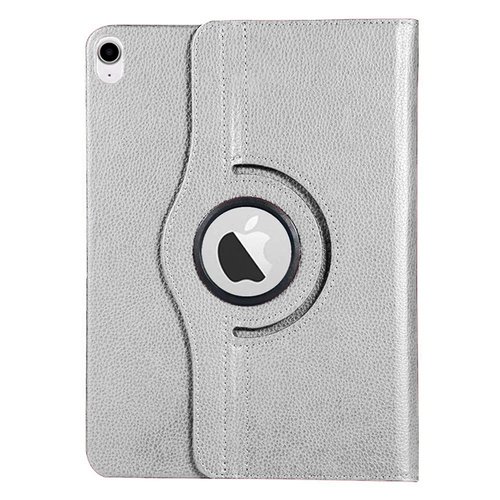 Microsonic Apple iPad Air 13 2024 Kılıf (A2898-A2899) 360 Rotating Stand Deri Gümüş