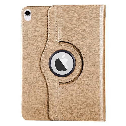 Microsonic Apple iPad Air 13 2024 Kılıf (A2898-A2899) 360 Rotating Stand Deri Gold